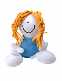 PELUCHE FULANITOS AZUL E AMARELO